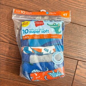 Hanes Toddler Boys' Super Soft Briefs 10-Pack - Blue and Orange